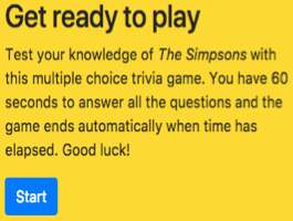 Trivia game